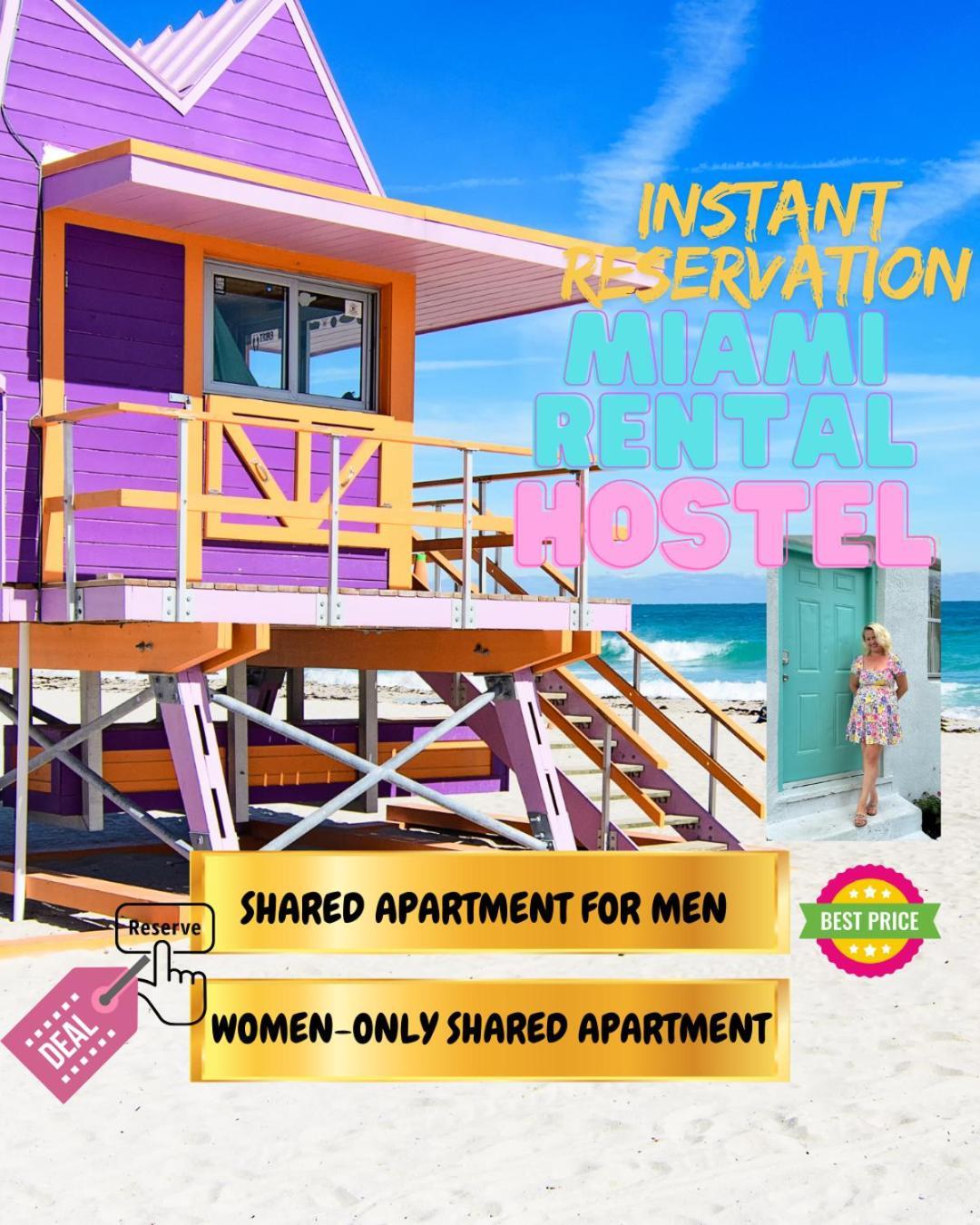 104 Mixed Shared Rooms Central, Friendly, Affordable Miami Eksteriør bilde